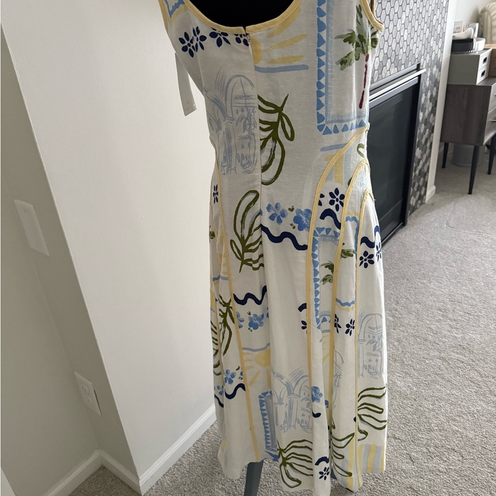 Caroline Constas Womens Print Dress Size Medium - Picture 3 of 8